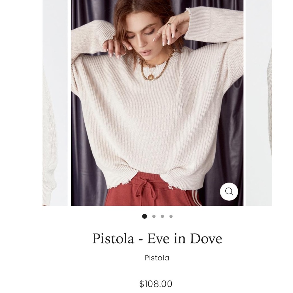 Pistola Soft Beige Crew Neck Sweater